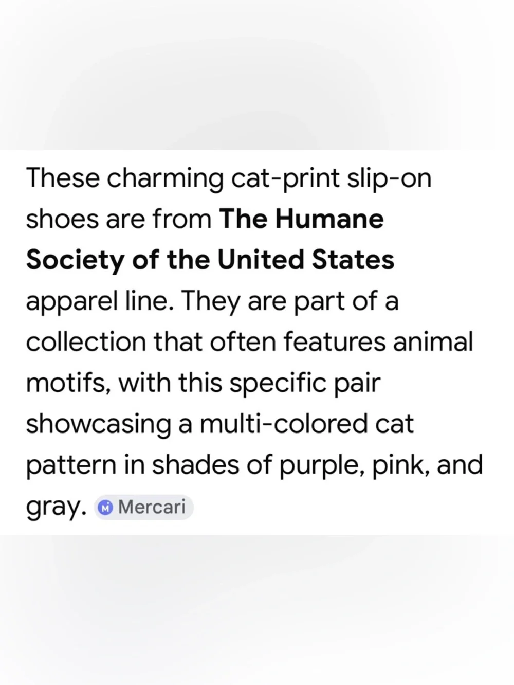 Humane Society of America Cat Feline Print Pink Lavender & White - New - 7